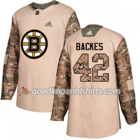 Boston Bruins David Backes 42 Adidas 2017-2018 Camo Veterans Day Practice Authentic Shirt - Mannen